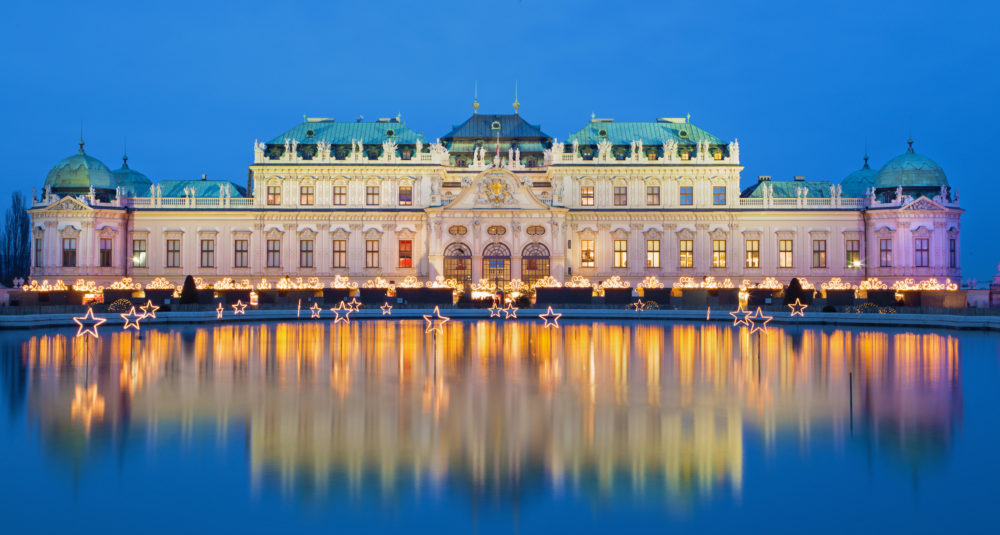 Wien Schloss in Weihnachtsstimmung