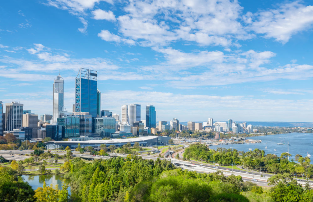 Australien Perth Skyline Sommer