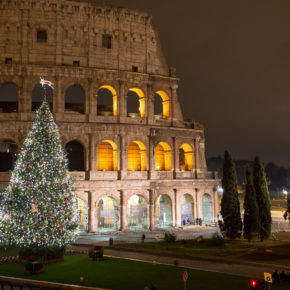 Italien Rom Colloseum Schnee