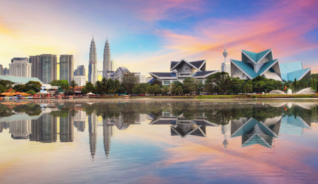 Malaysia Kuala Lumpur Skyline Meer