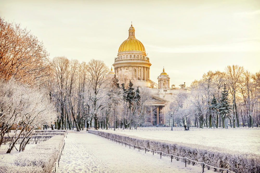 Russland St. Petersburg Winter Schnee