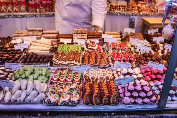 Österreich Wien Weihnachtsmarkt Süßigkeiten