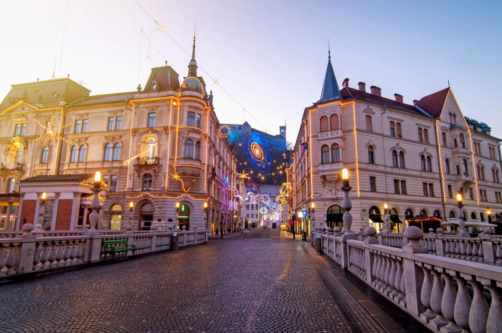 Slowenien Ljubljana Winter