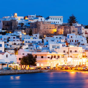 Griechenland Naxos Stadt Nacht