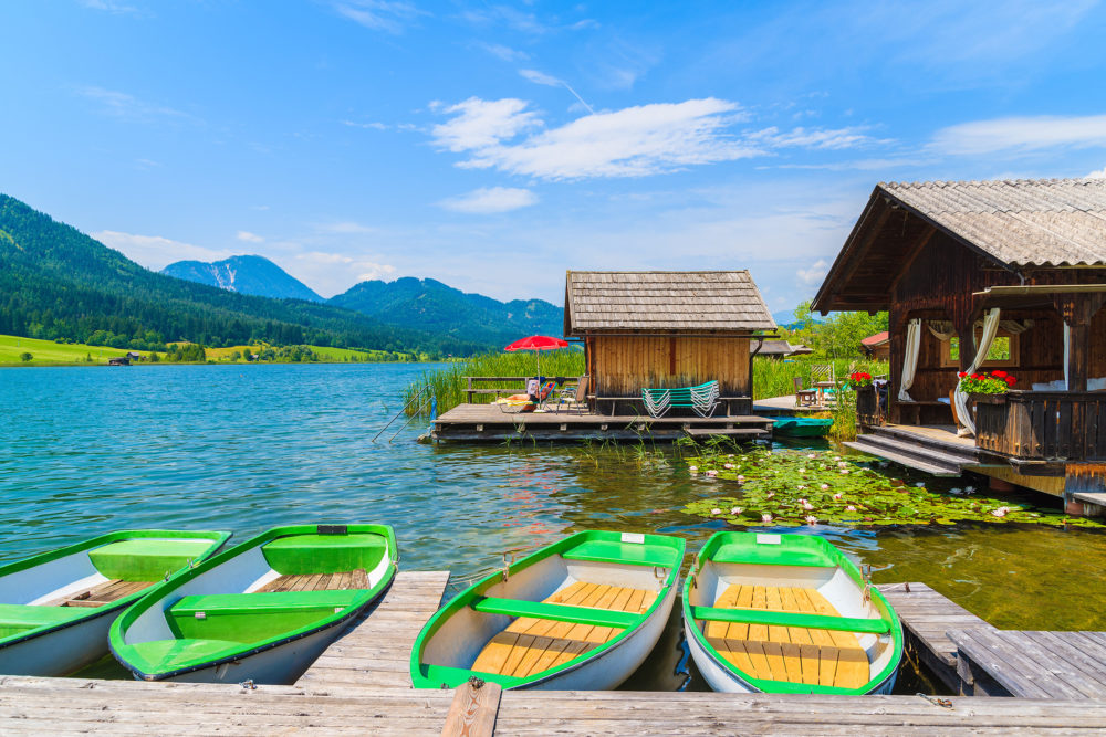 Österreich Kärnten Weissensee Boote