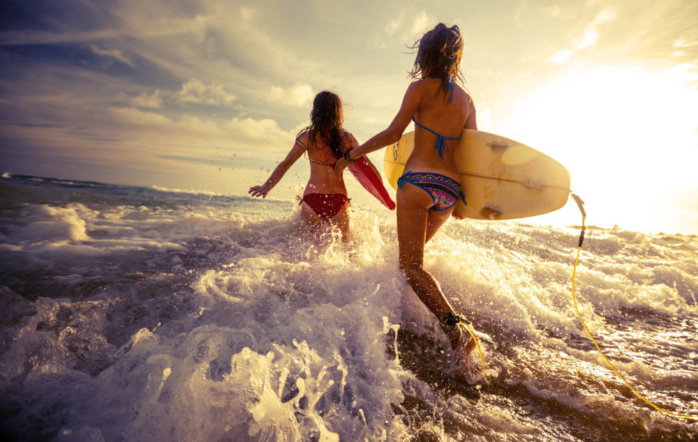 Sri Lanka zwei Surfer