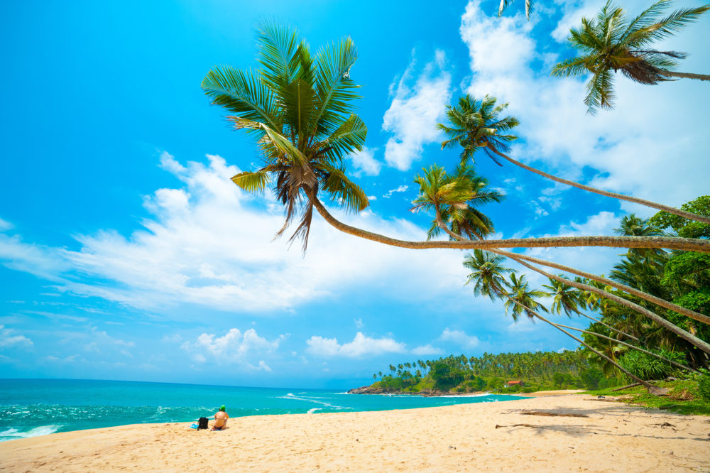 Sri Lanka Frau am Strand