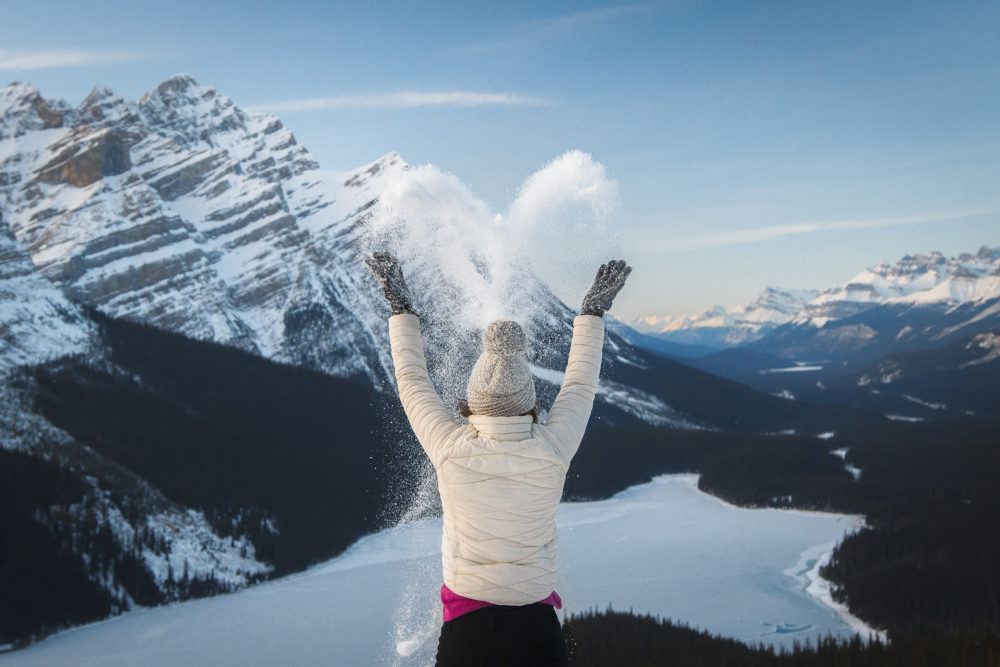 Kanada Banff Peyto Lake Winter Schnee