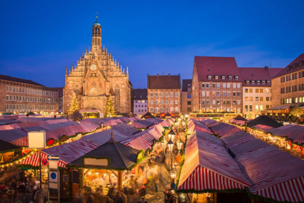 Nürnberg Weihnachtsmarkt Abend