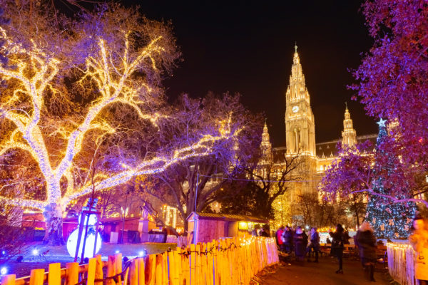 Österreich Wien Rathaushalle Weihnachtsmarkt