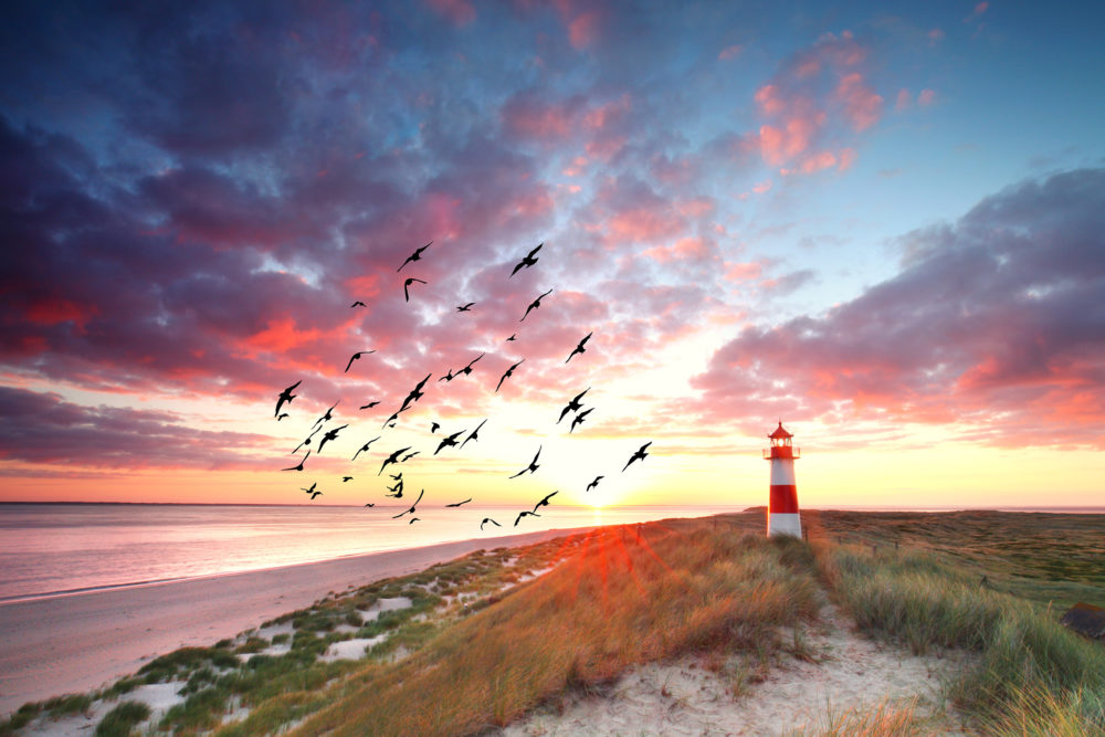 Sylt Leuchtturm Sonnenuntergang