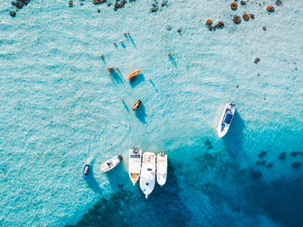 Tahiti Meer von oben