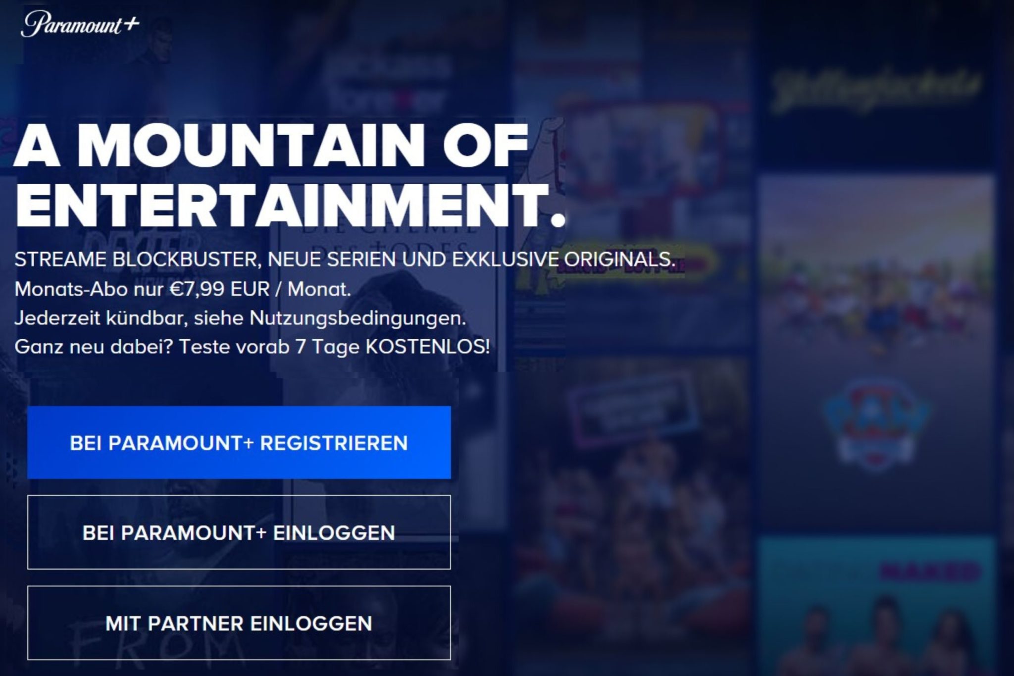 Paramount+ Gutschein 7,99€/Monat & kostenlos testen 2024