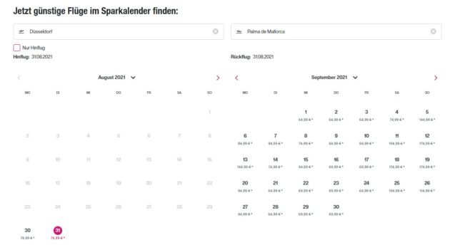 Sparen mit dem Sparkalender von Eurowings. Sichert Euch den günstigsten Flugpreis.